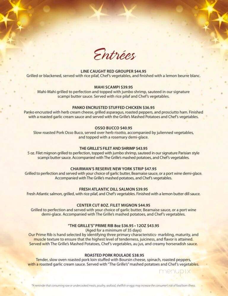 Grille At Riverview - New Smyrna Beach, FL menu_pic