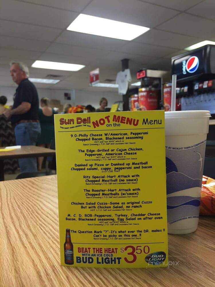 Sun Deli - Jacksonville Beach, FL menu_pic