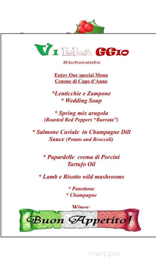 Villaggio Ristorante - Lutz, FL menu_pic