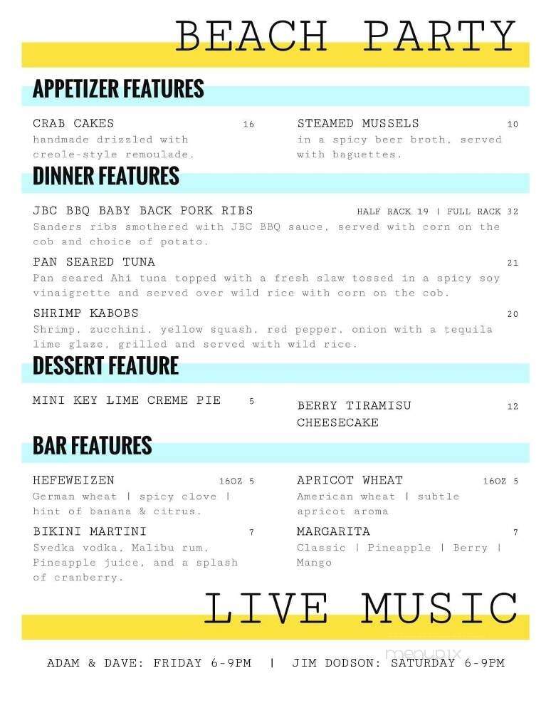 Jamesport Brewing Co - Ludington, MI menu_pic