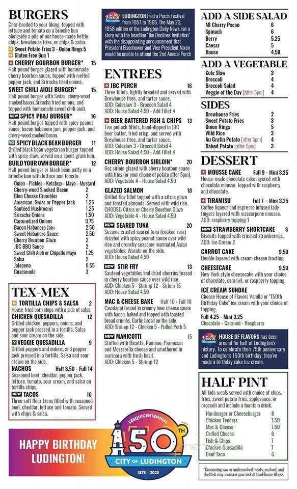 Jamesport Brewing Co - Ludington, MI menu_pic