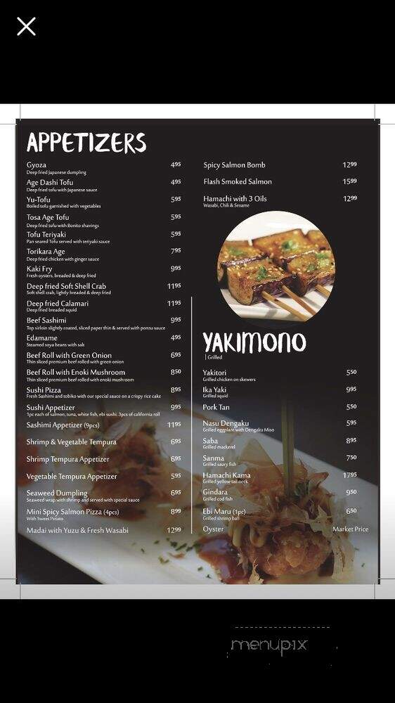 Fukui Sushi - Toronto, ON menu_pic