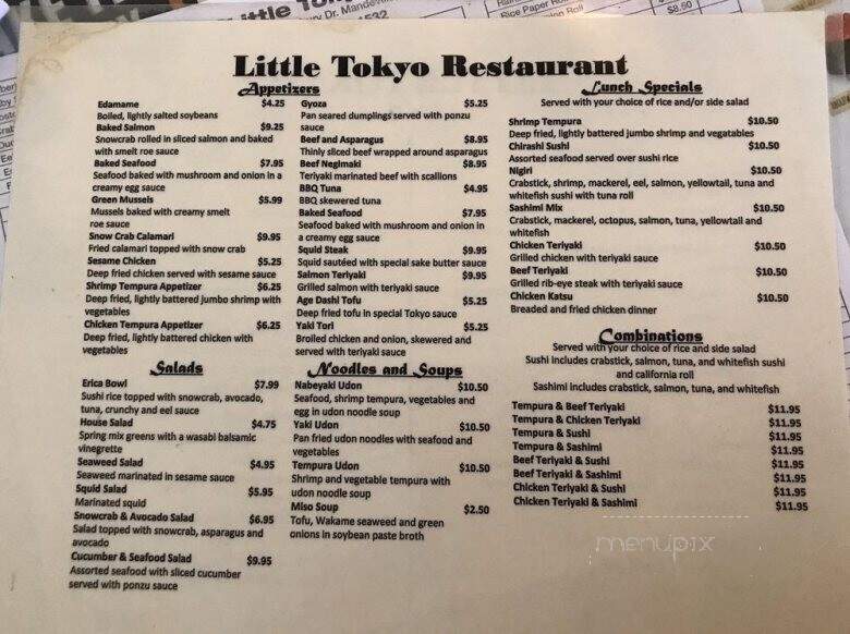 Little Tokyo Restaurant - Mandeville, LA menu_pic