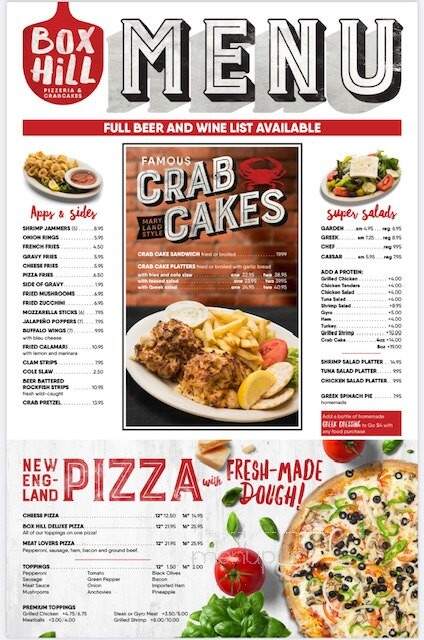 Box Hill Pizzaria & Carryout - Abingdon, MD menu_pic