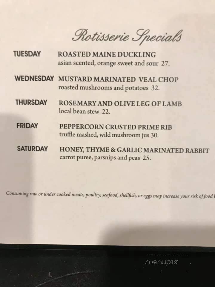 Cider Press Restaurant - Wolfeboro, NH menu_pic
