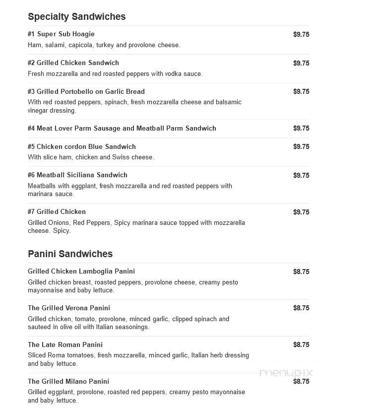 Dominic's Pizza & Restaurant - Lawrenceville, NJ menu_pic