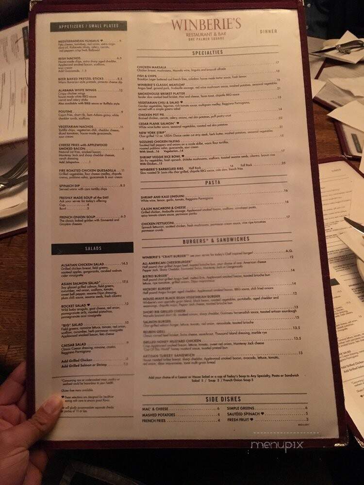 J B Winberie Restaurant & Bar - Princeton, NJ menu_pic
