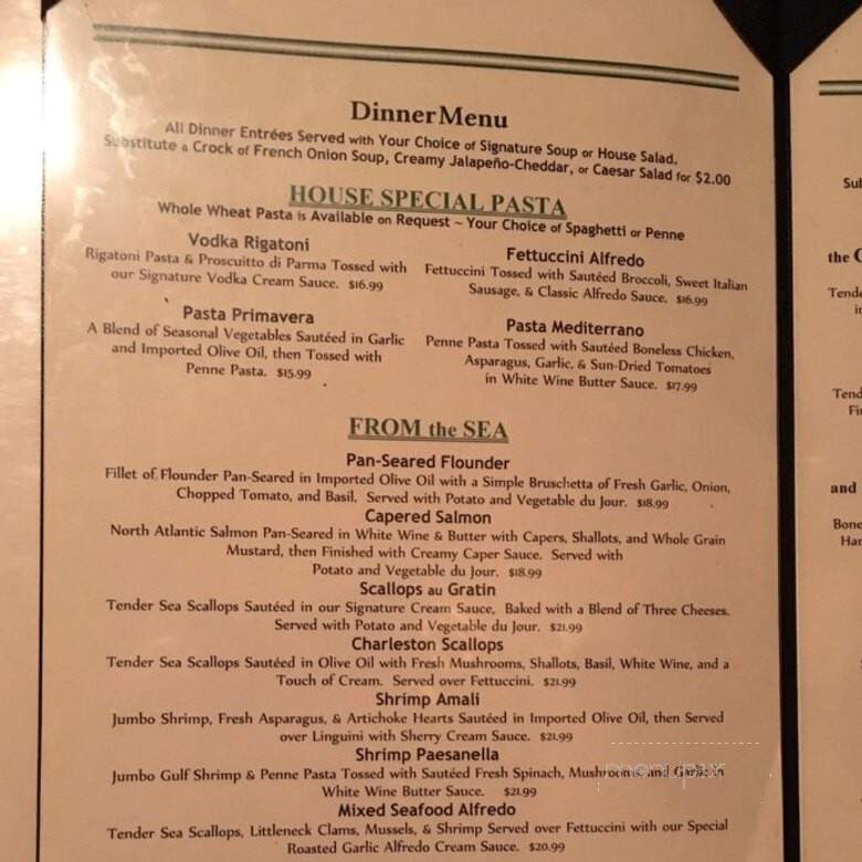 Chesterfield Inn - Chesterfield, NJ menu_pic