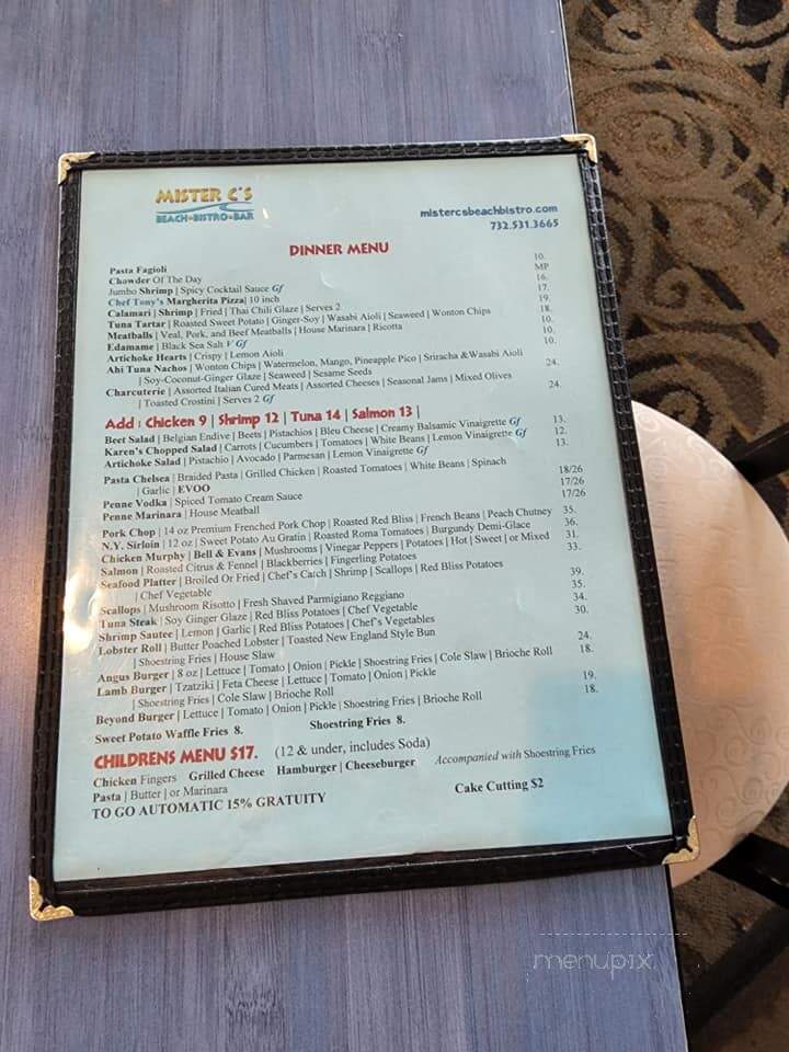 Mister C's Beach Bistro - Allenhurst, NJ menu_pic