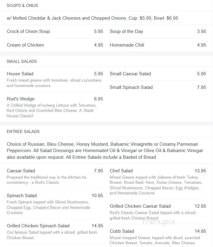 Rod's Olde Irish Tavern - Sea Girt, NJ menu_pic