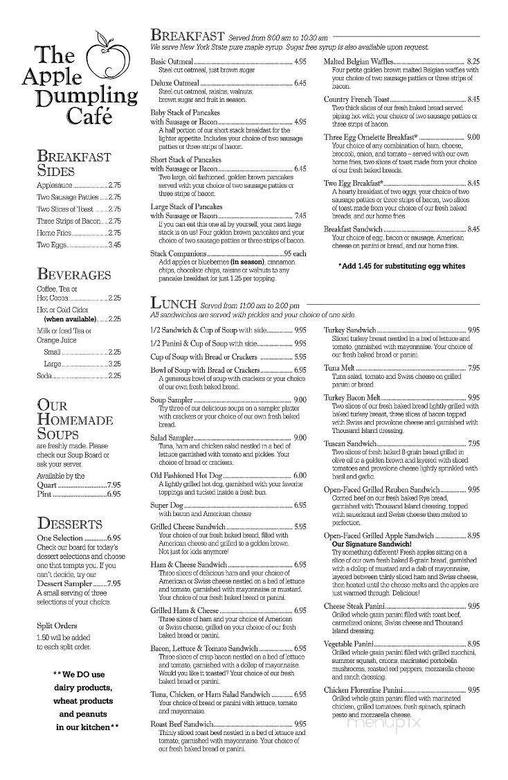 Apple Dumpling Cafe - Binghamton, NY menu_pic