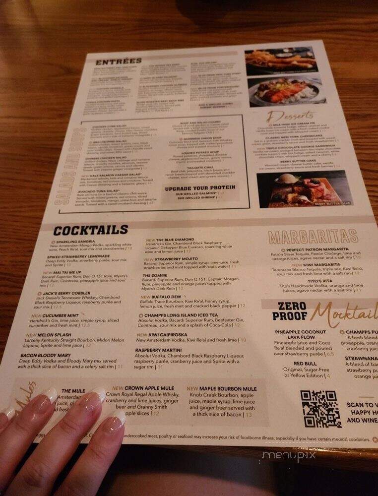 Champps Restaurant & Bar - Victor, NY menu_pic