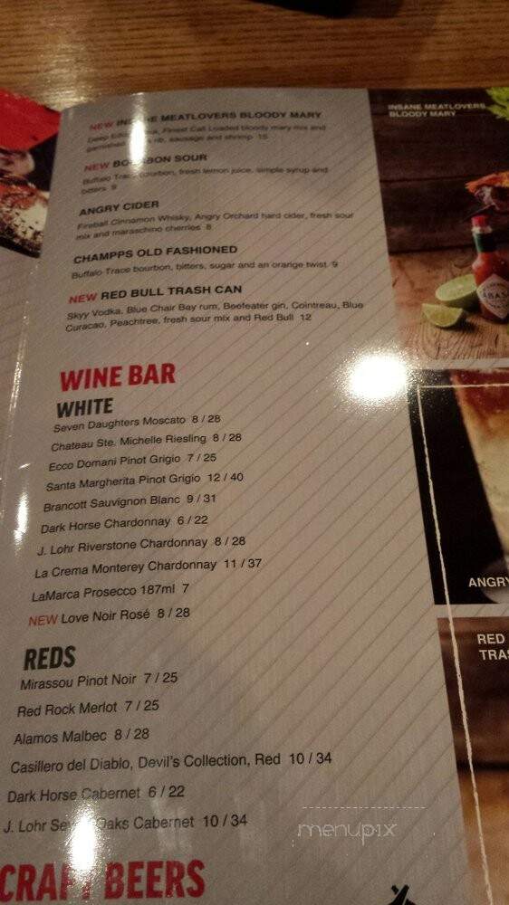 Champps Restaurant & Bar - Victor, NY menu_pic