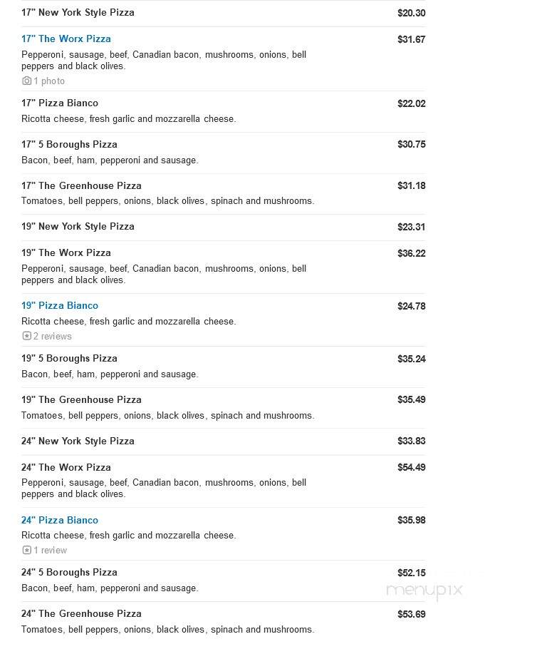 Tony's Pizza - Hickory, NC menu_pic
