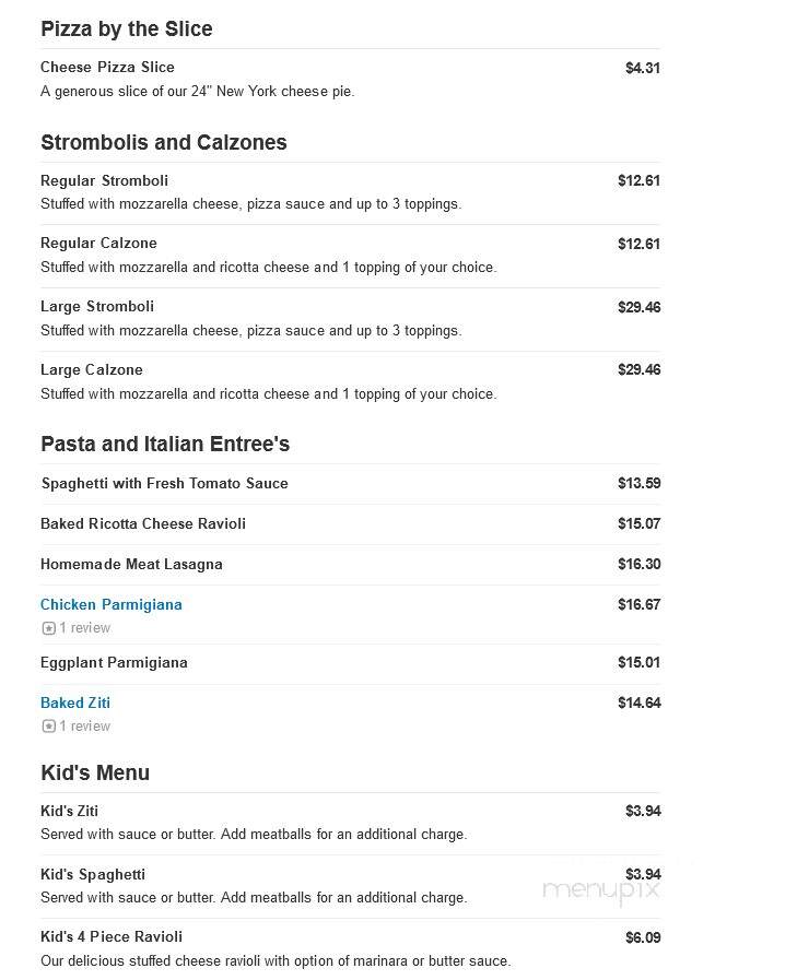 Tony's Pizza - Hickory, NC menu_pic