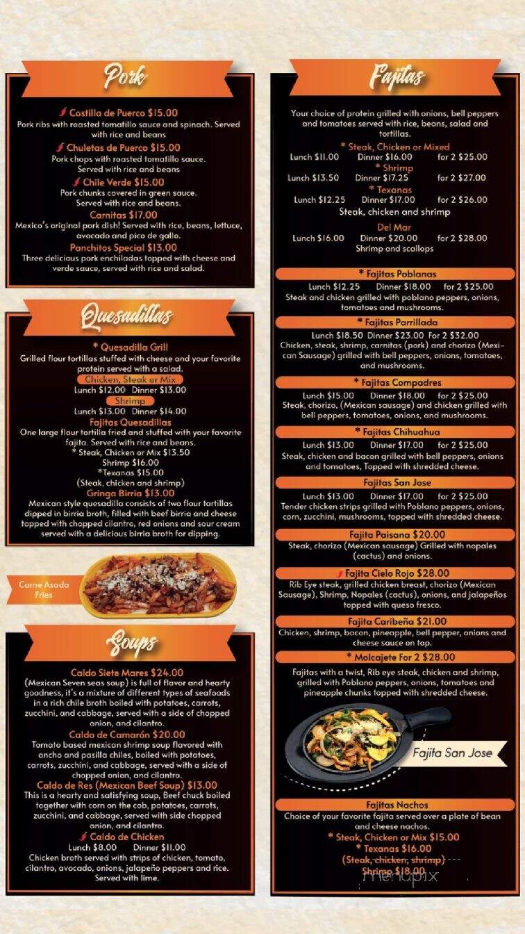 Compadres Mexican Restaurant - Siler City, NC menu_pic