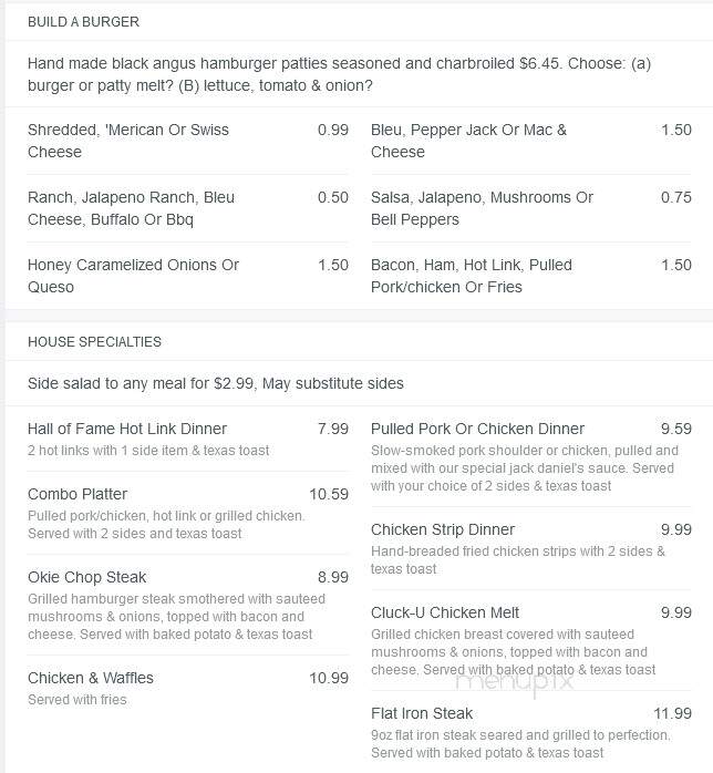 Max's Restaurant & Bar - Muskogee, OK menu_pic