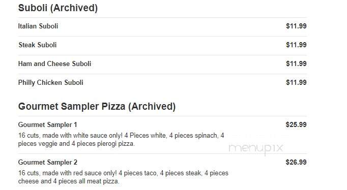 Christopher's Gourmet Pizza - Jeannette, PA menu_pic
