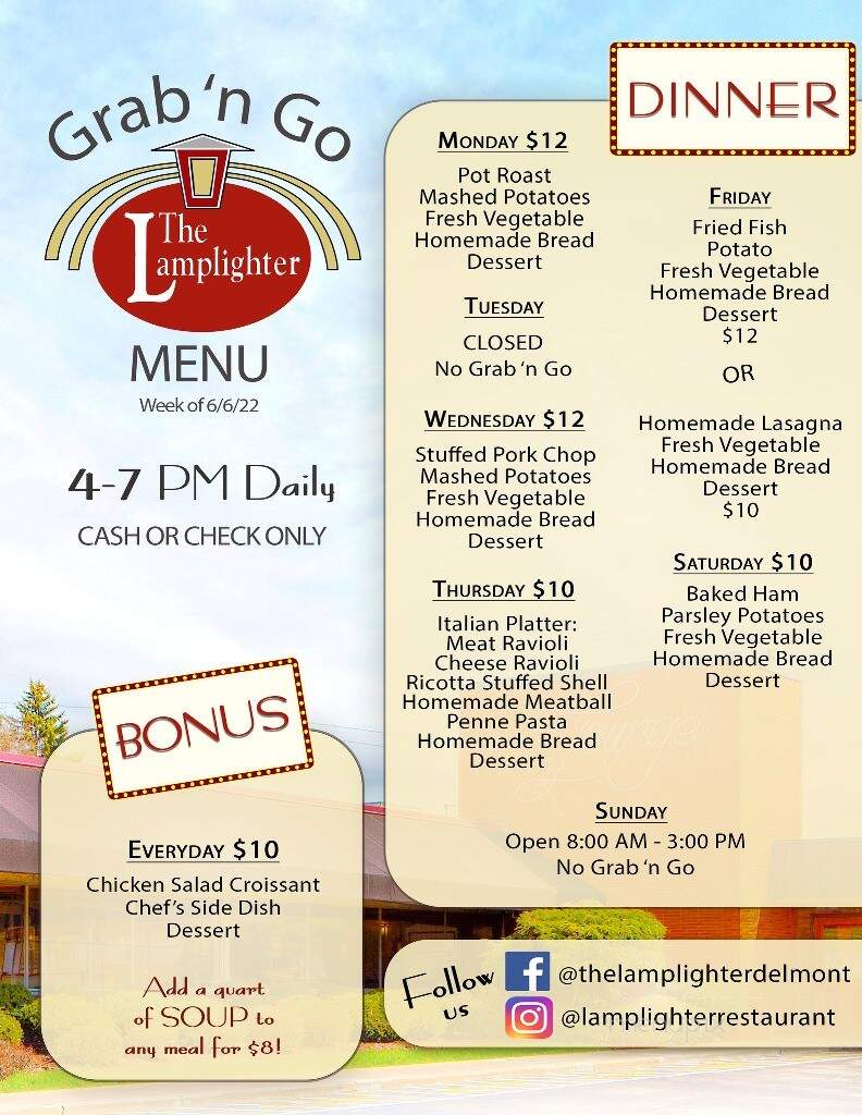 Lamplighter Cafe - Delmont, PA menu_pic