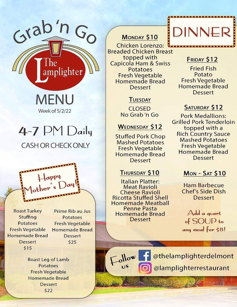 Lamplighter Cafe - Delmont, PA menu_pic