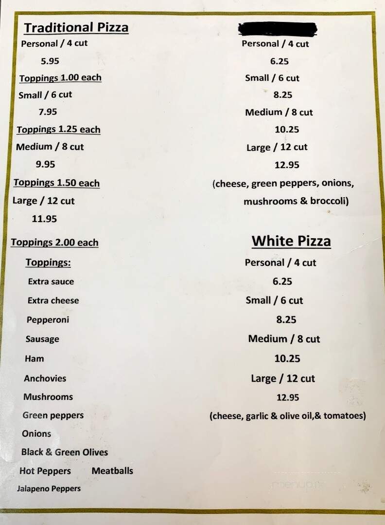 Pagano's Restaurant - New Stanton, PA menu_pic