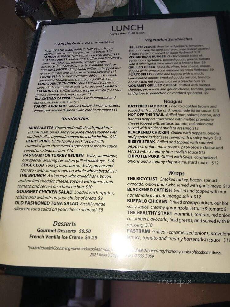 Riveredge Restaurant - Reading, PA menu_pic
