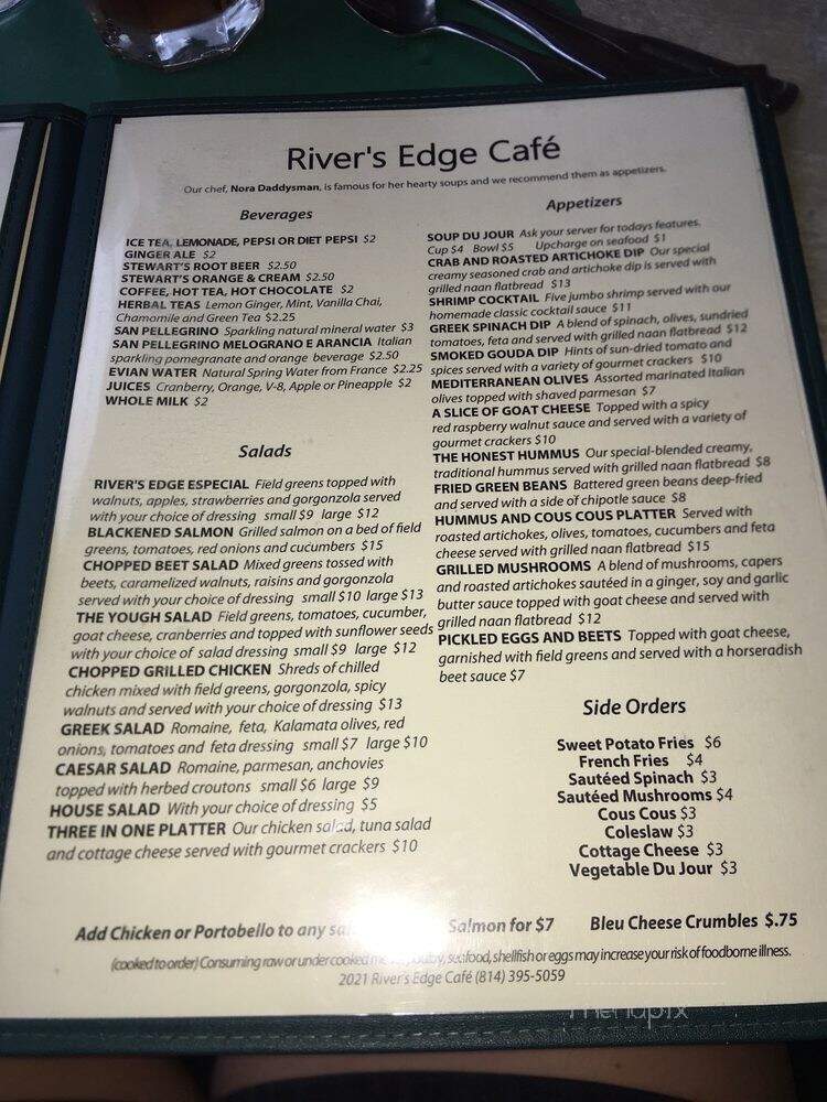 Riveredge Restaurant - Reading, PA menu_pic