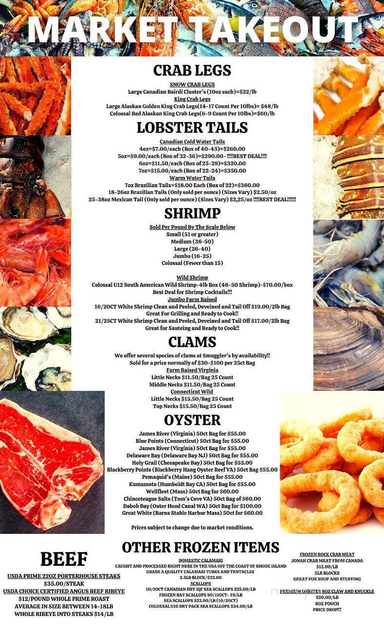 Smuggler's Cove Restaurant - Tannersville, PA menu_pic