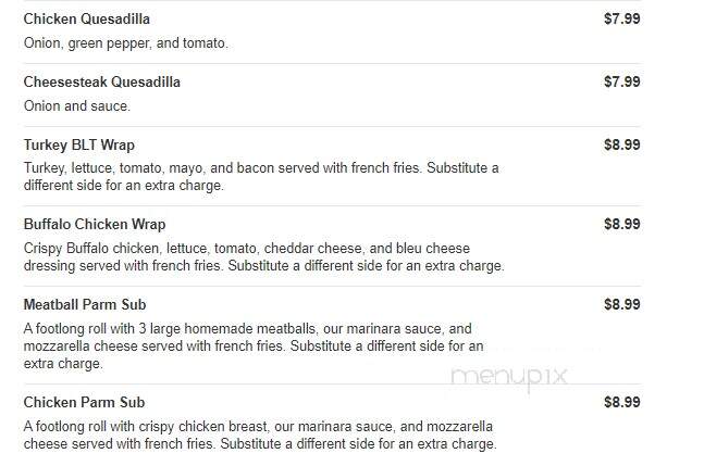 Turn In Restaurant - Bath, PA menu_pic