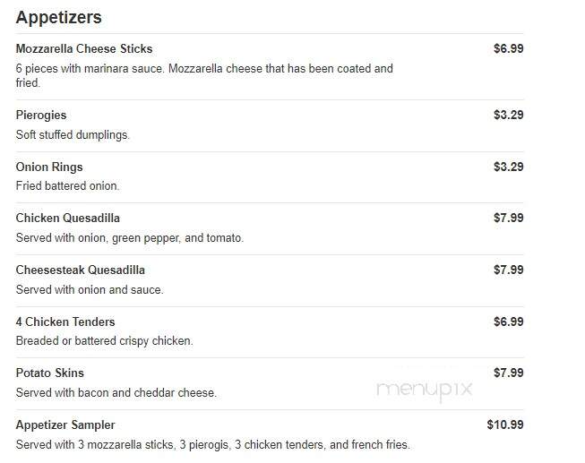 Turn In Restaurant - Bath, PA menu_pic
