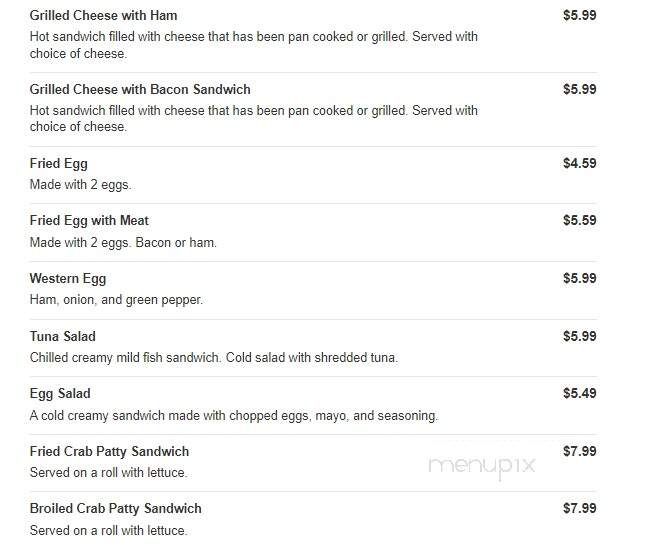 Turn In Restaurant - Bath, PA menu_pic