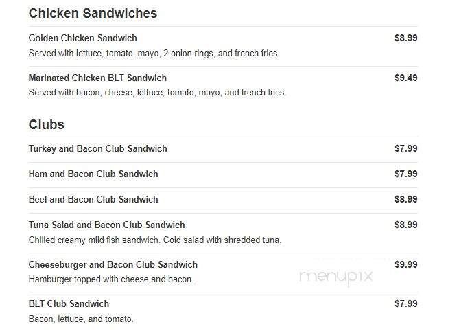 Turn In Restaurant - Bath, PA menu_pic