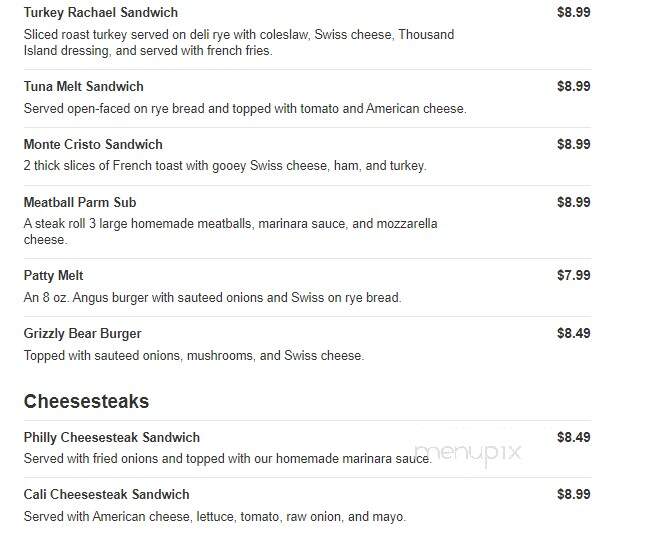 Turn In Restaurant - Bath, PA menu_pic