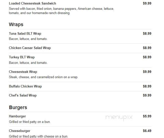 Turn In Restaurant - Bath, PA menu_pic