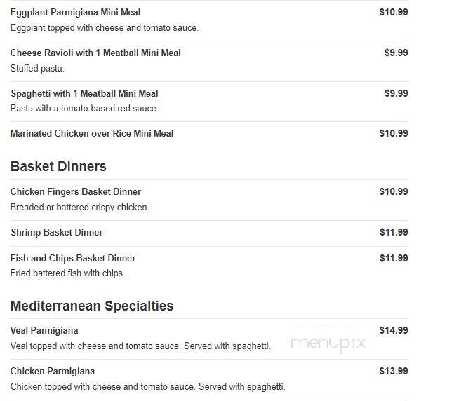 Turn In Restaurant - Bath, PA menu_pic