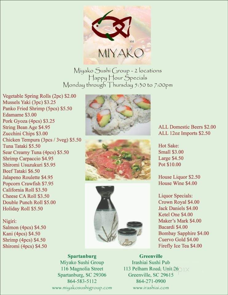 Miyako Sushi Group - Spartanburg, SC