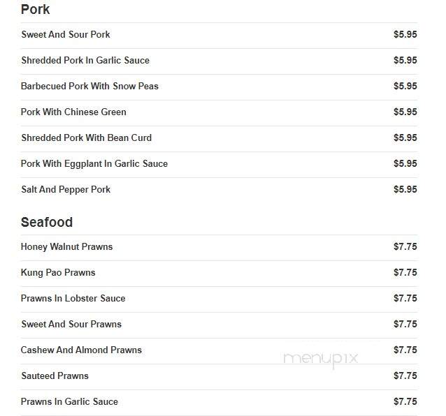 Little China - Clinton, TN menu_pic