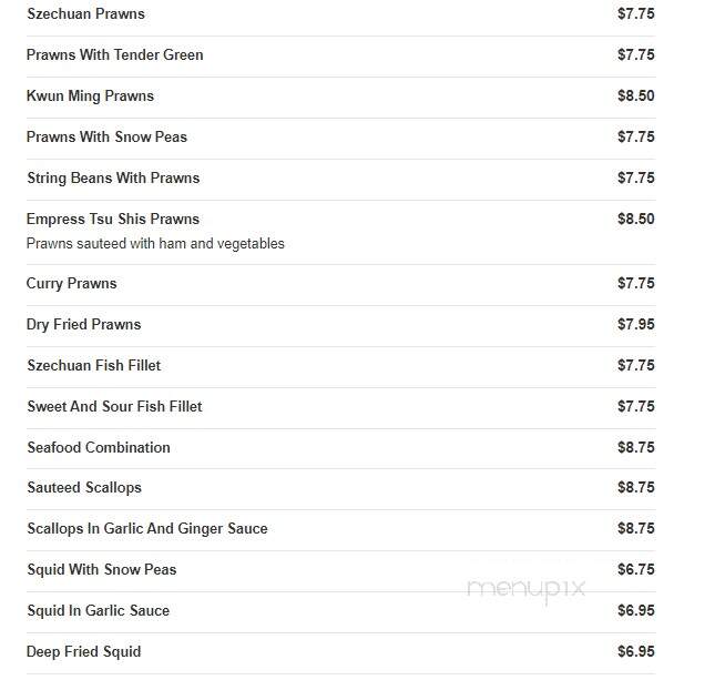 Little China - Clinton, TN menu_pic