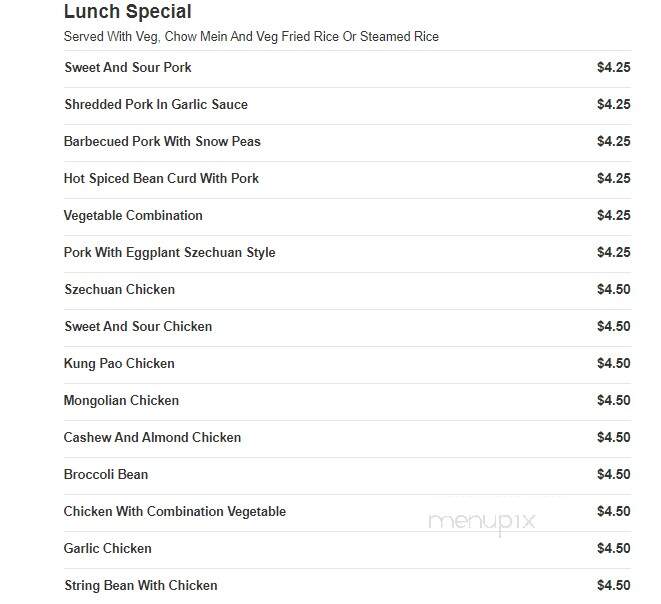 Little China - Clinton, TN menu_pic