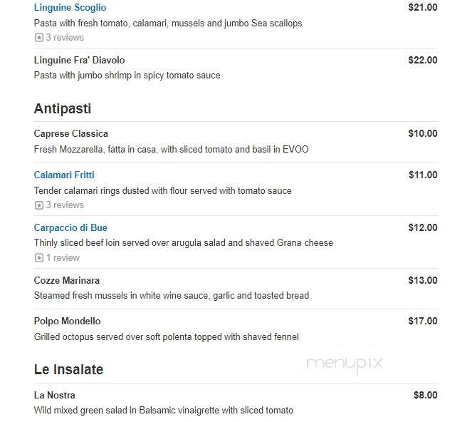 Cafe Oggi - McLean, VA menu_pic