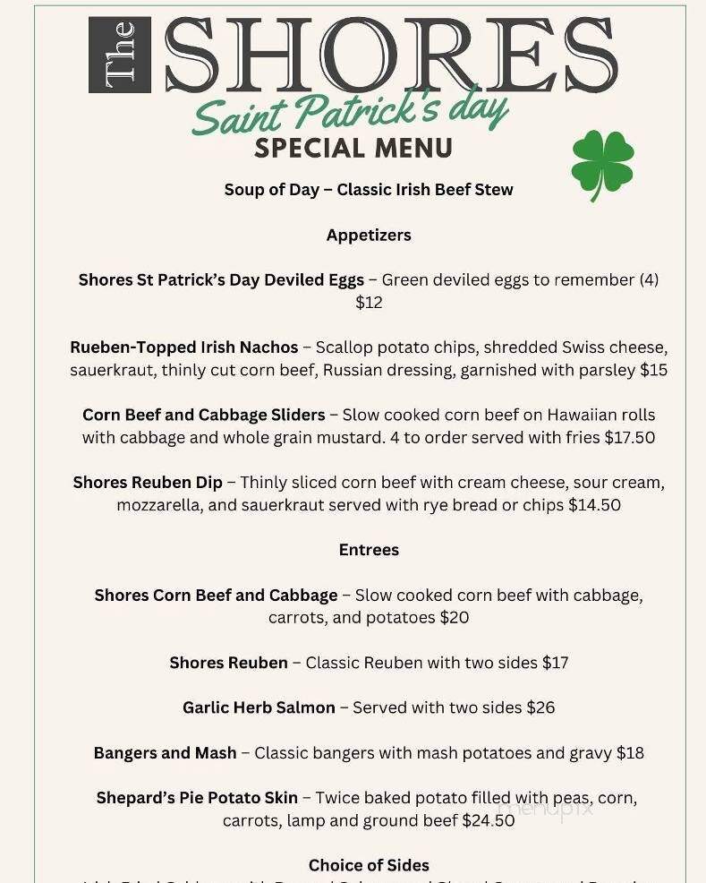Shores Restaurant - Oxnard, CA menu_pic