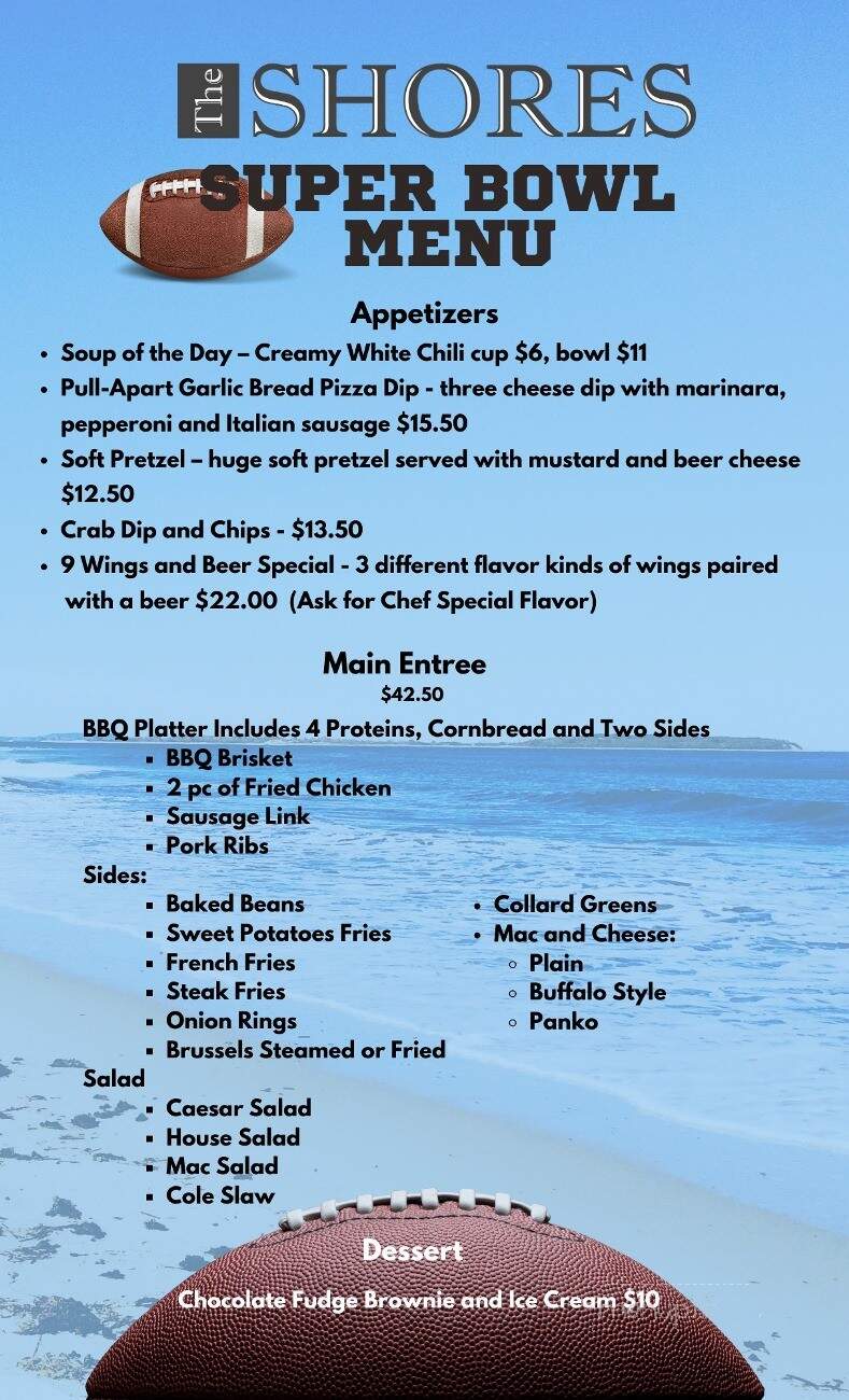 Shores Restaurant - Oxnard, CA menu_pic
