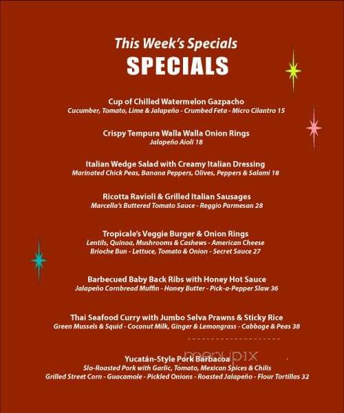 Tropicale Restaurant - Palm Springs, CA menu_pic