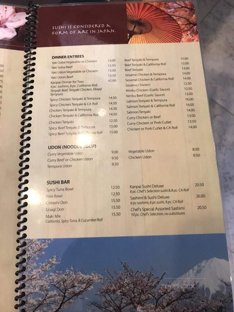 Kanpai Sushi - Aliso Viejo, CA menu_pic