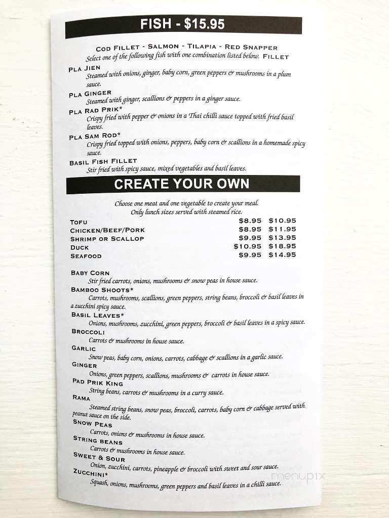 Thai Place - Putnam, CT menu_pic