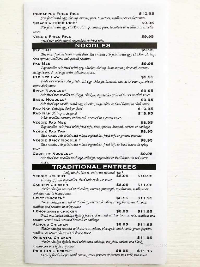 Thai Place - Putnam, CT menu_pic
