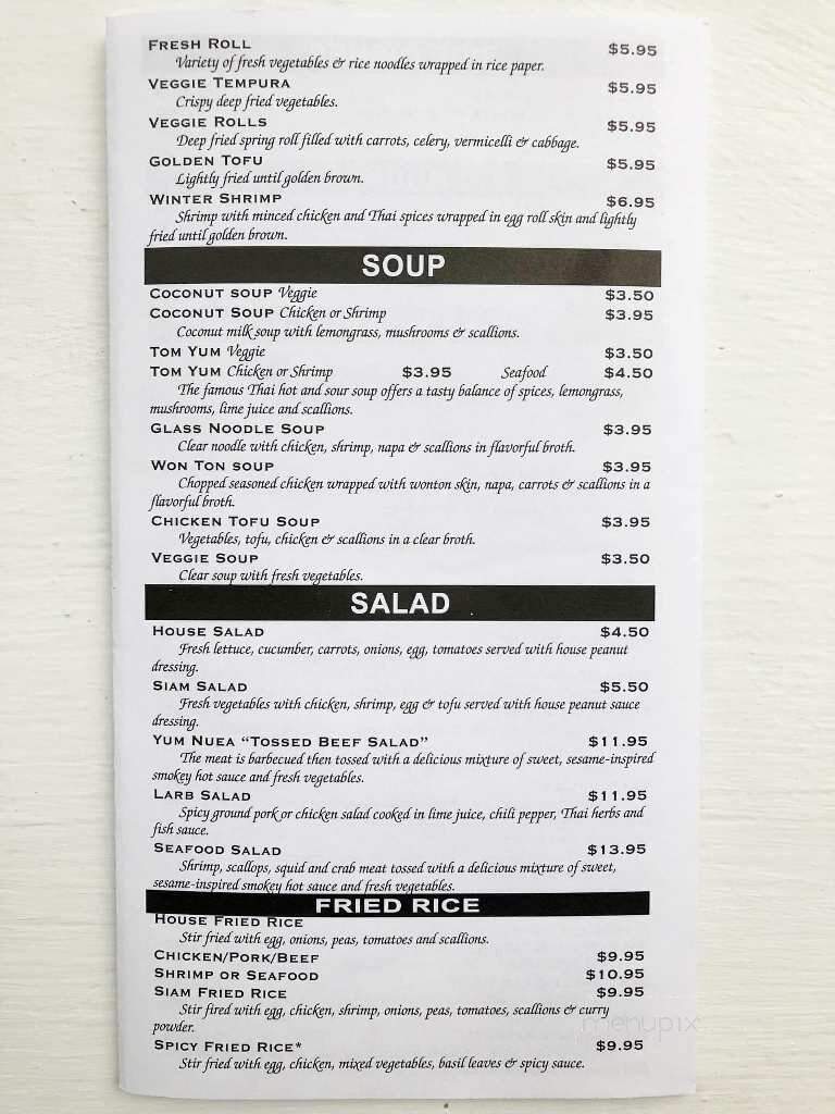 Thai Place - Putnam, CT menu_pic