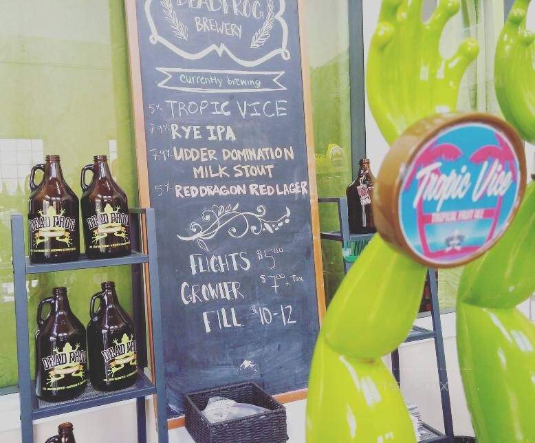 Dead Frog Brewery - Langley, BC menu_pic