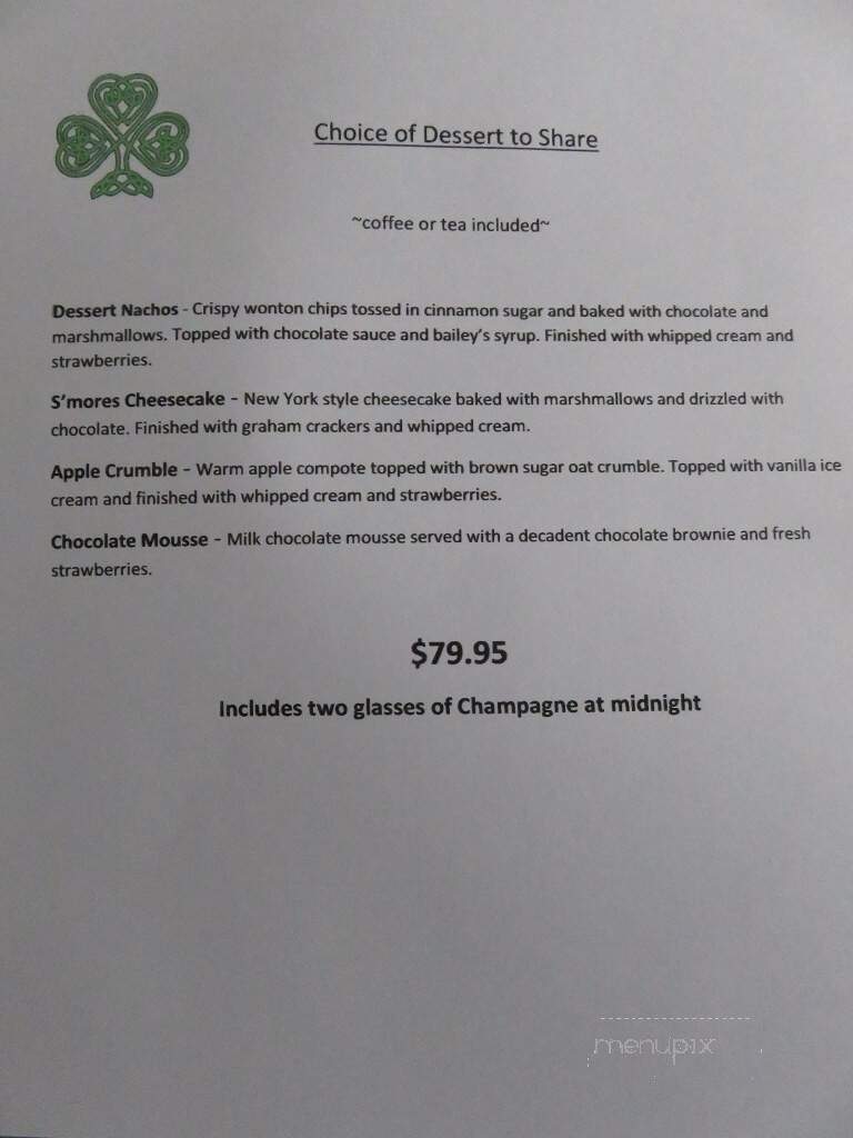 Firth's Celtic Pub - Hamilton, ON menu_pic