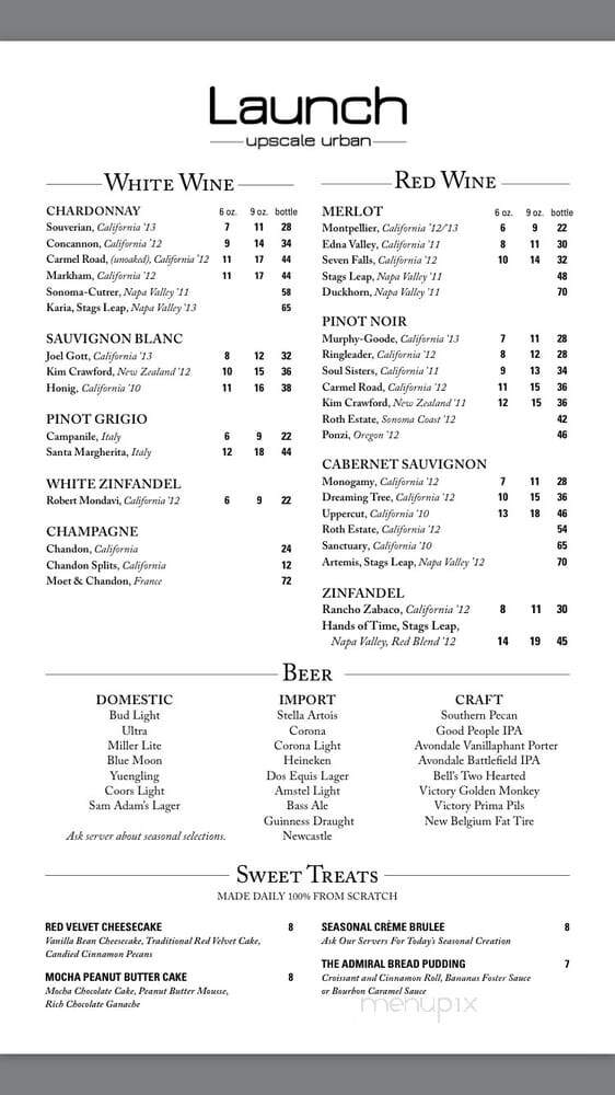 Launch - Mobile, AL menu_pic